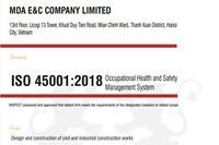 ISO 45001 : 2018 (산업안전보건관리시스템 인증서)